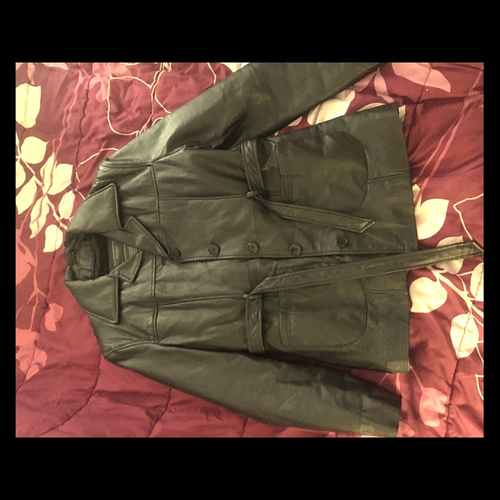 Sergio Vadducci black leather jacket